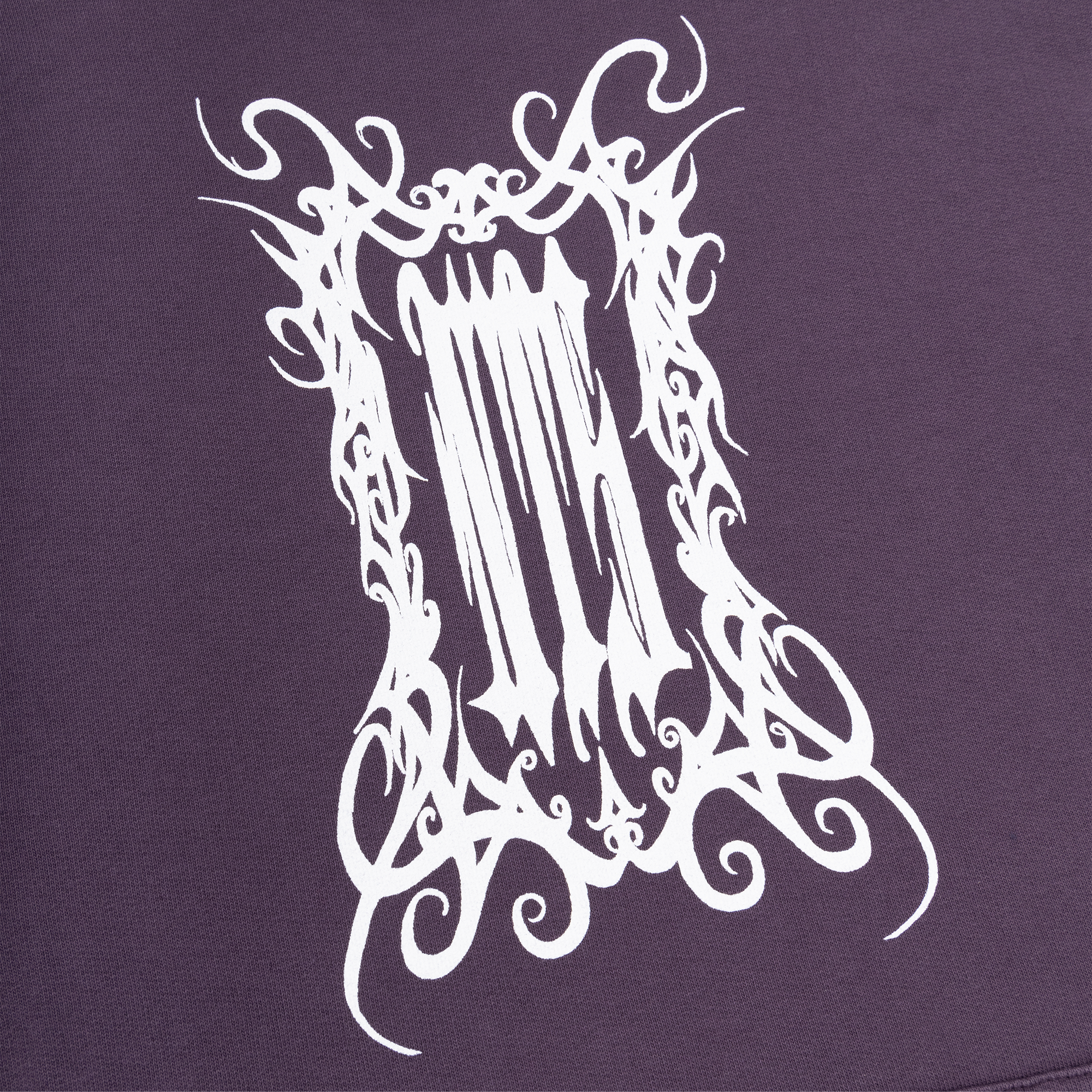 NTS RADIO - Warped Gothic Logo Hoodie - Purple