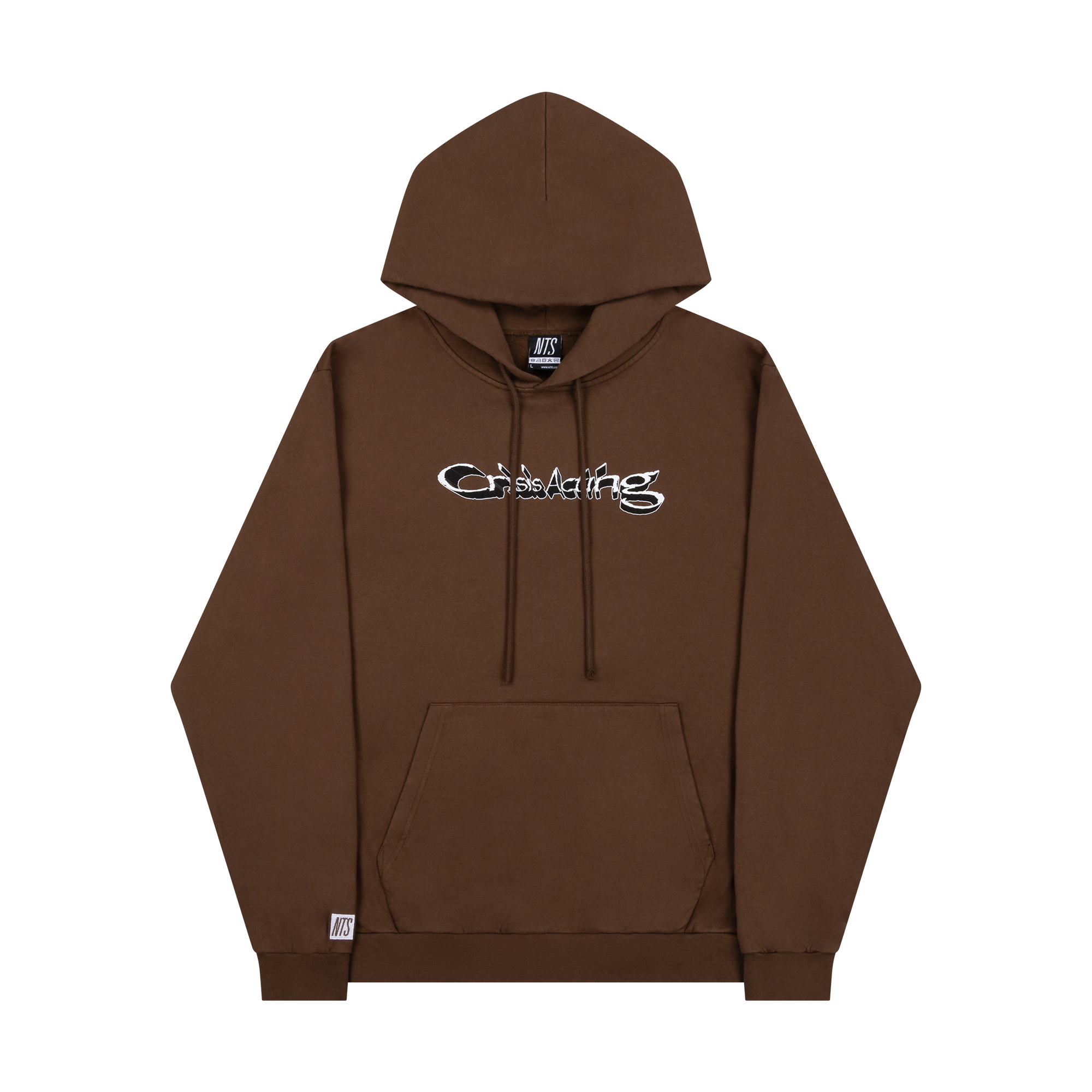 Crisis Acting x NTS Logo Hoodie Brown NTS