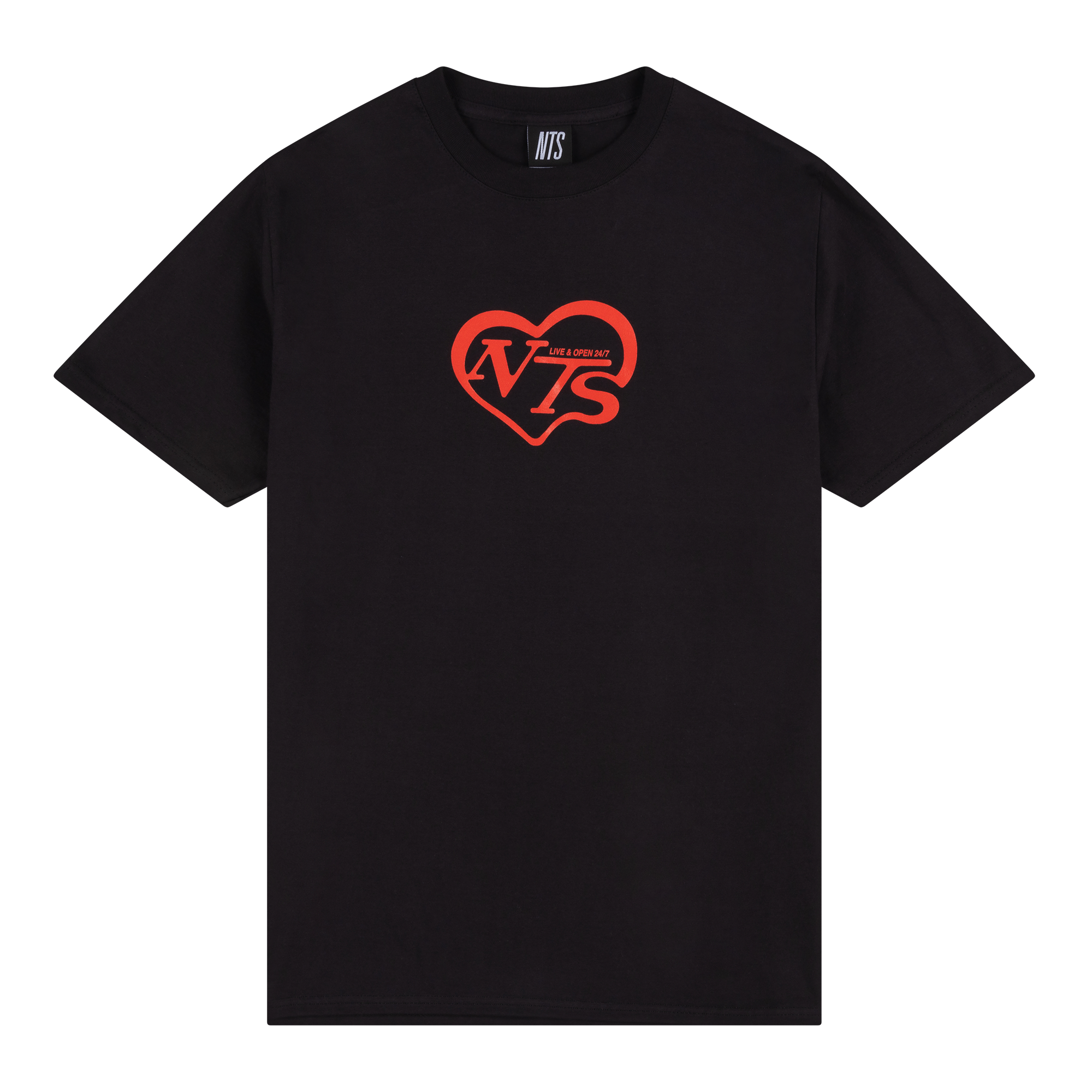NTS RADIO - Live and Open 24/7 Tee - Black