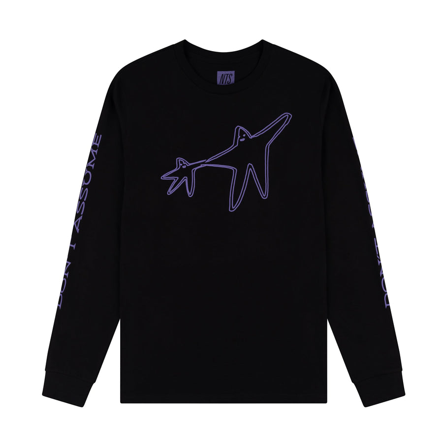 STARS BLACK LONGSLEEVE TEE