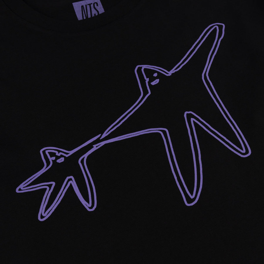 STARS BLACK LONGSLEEVE TEE