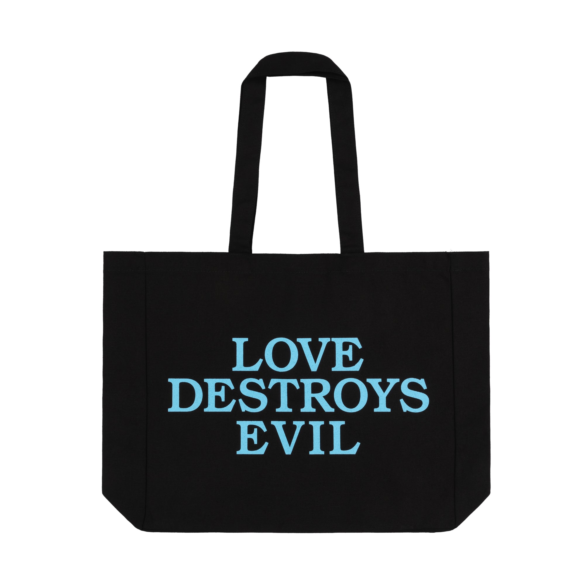 CRAMMED DISCS X NTS LOVE DESTROYS EVIL TOTE BAG - BLACK