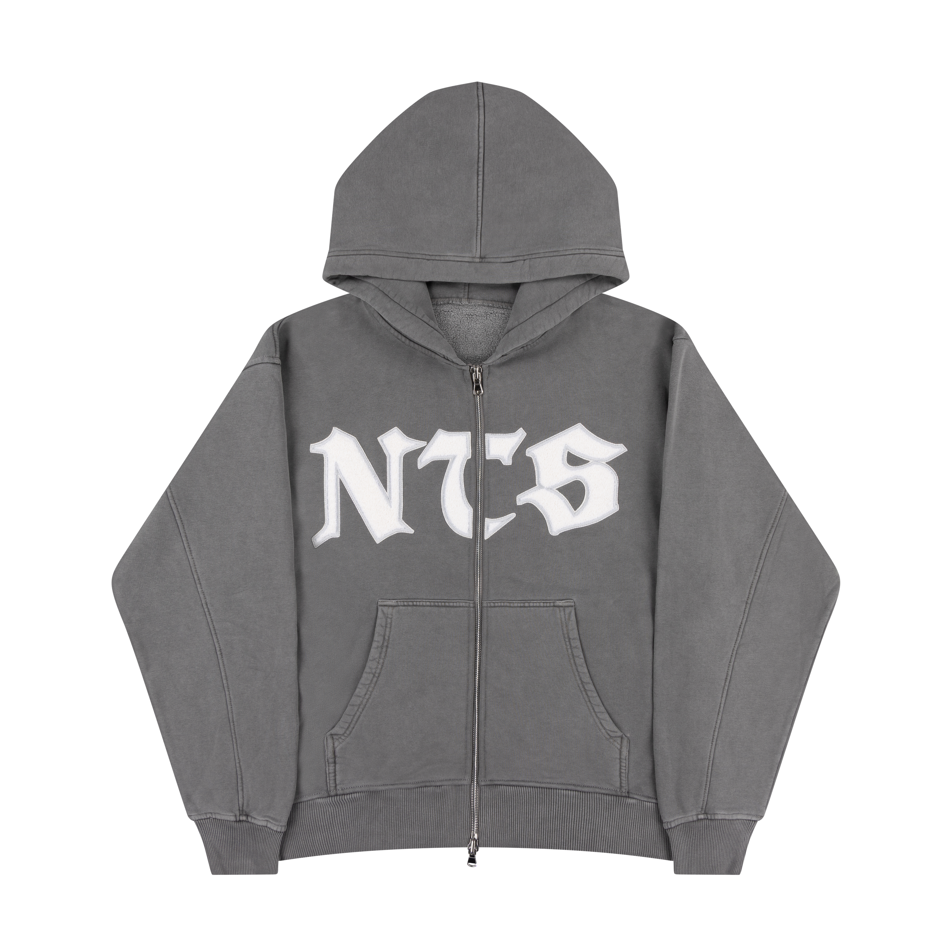 NTS Heavyweight Zipped Hoodie - Grey - NTS