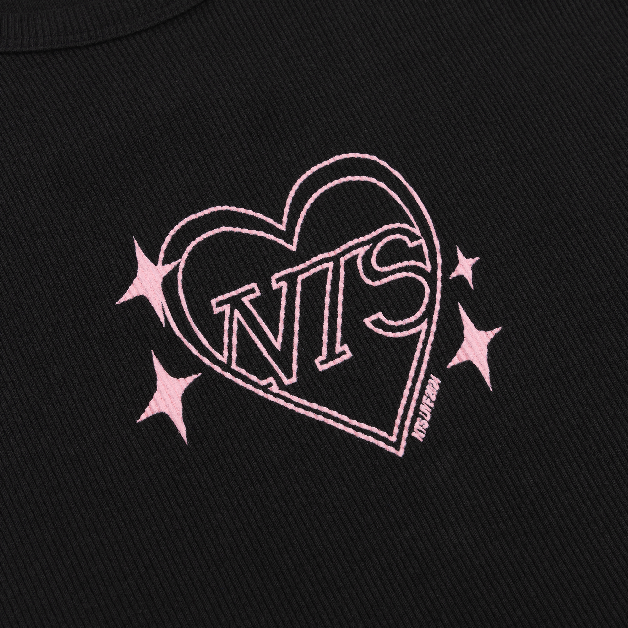 NTS RADIO - Sparkle Heart Tank Top - Black