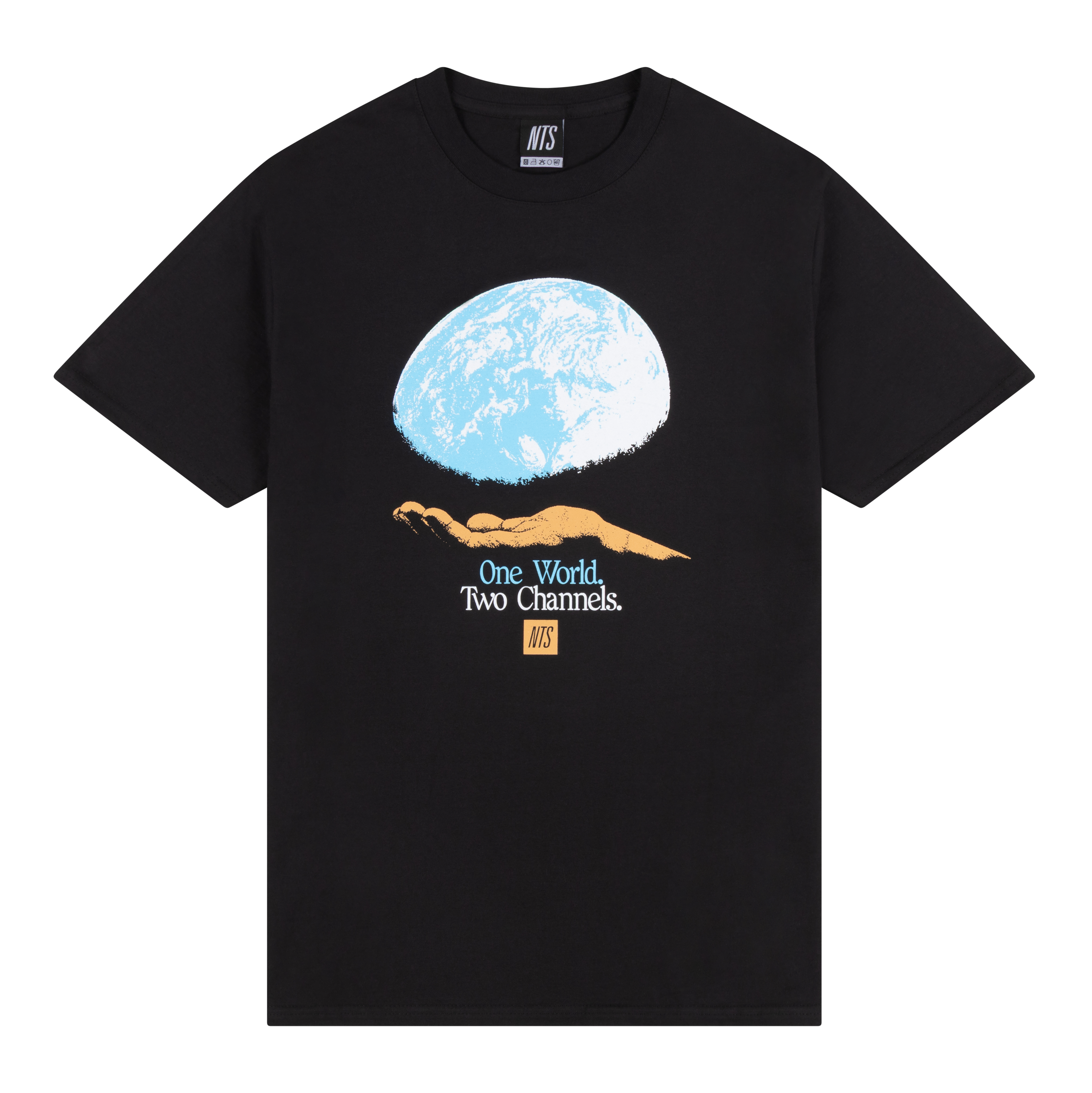 NTS RADIO - One World Two Channels Tee - Black