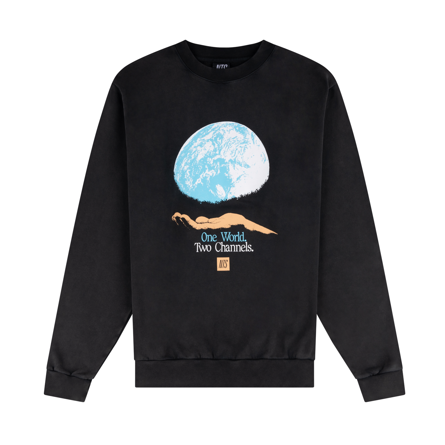 NTS RADIO - One World Two Channels Sweatshirt - Vintage Black