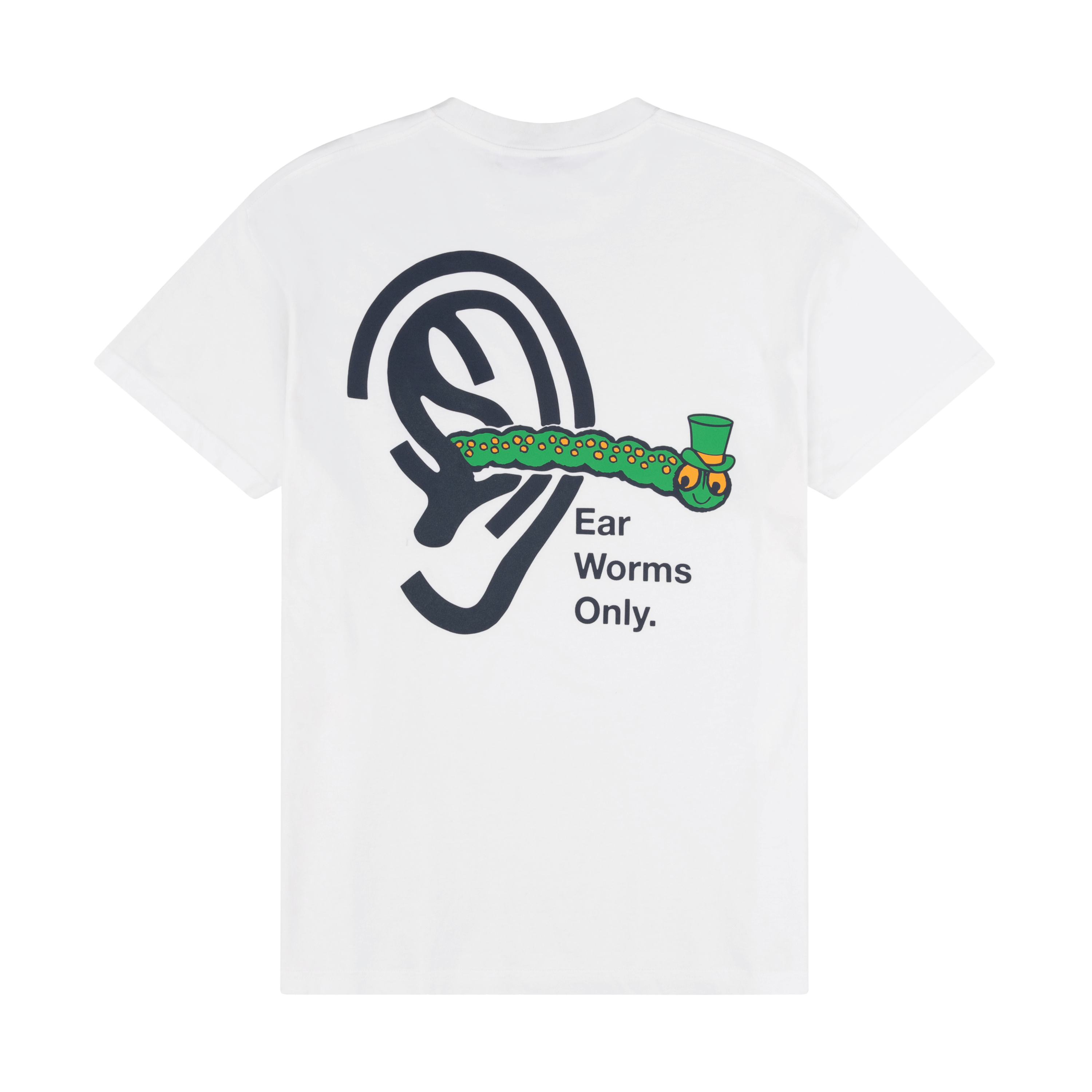 NTS RADIO - BRAIN DEAD EAR WORMS ONLY WHITE TEE