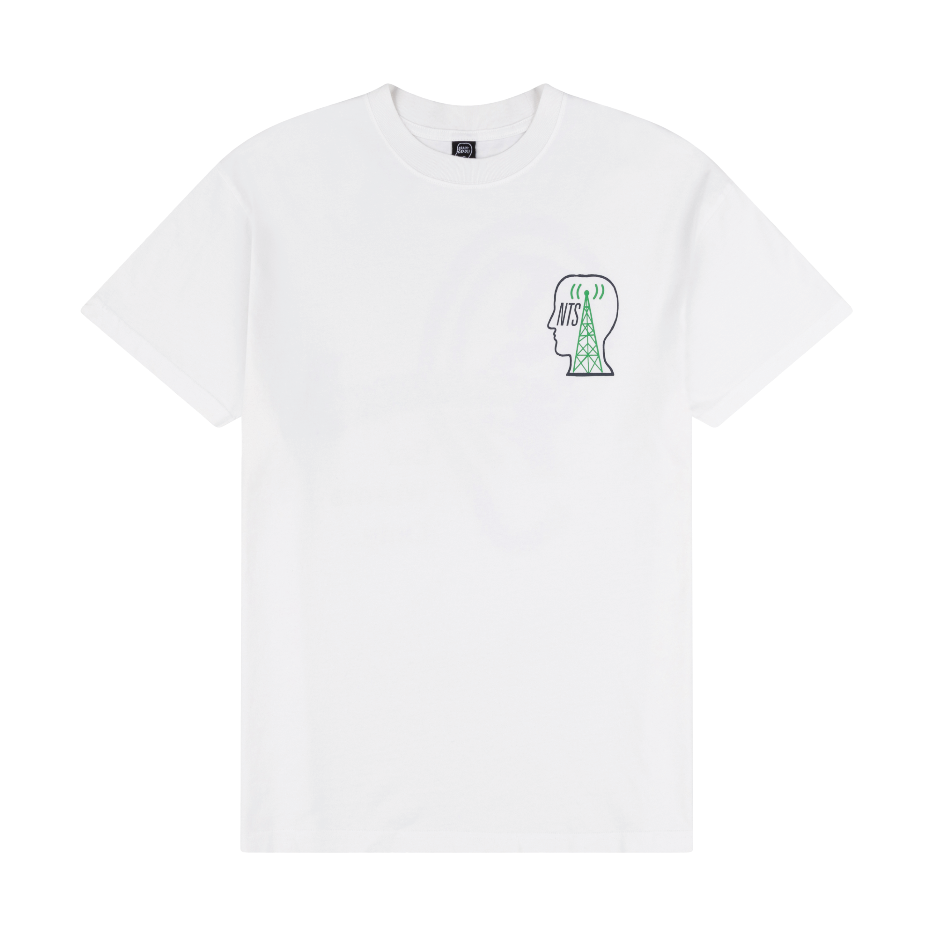 NTS RADIO - BRAIN DEAD EAR WORMS ONLY WHITE TEE