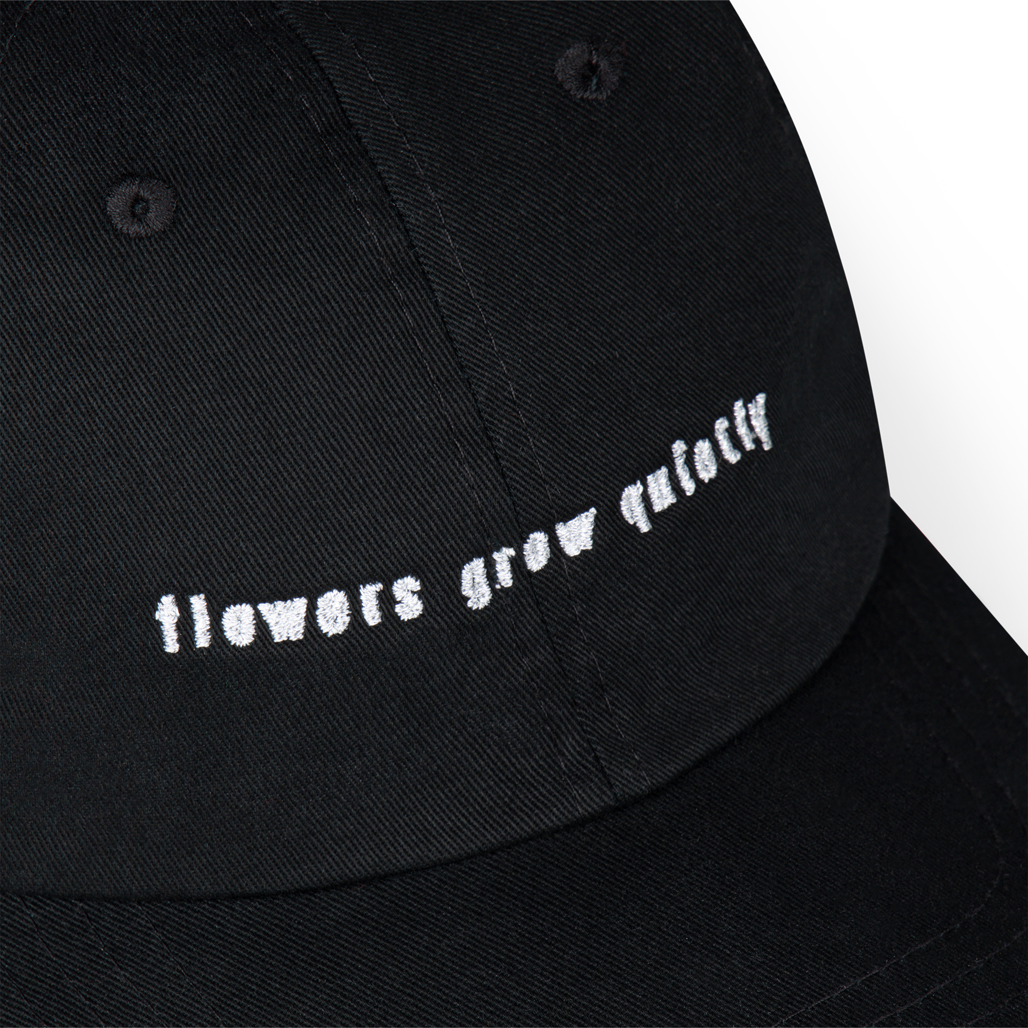 NTS RADIO - FLOWERS GROW QUIETLY CAP - BLACK