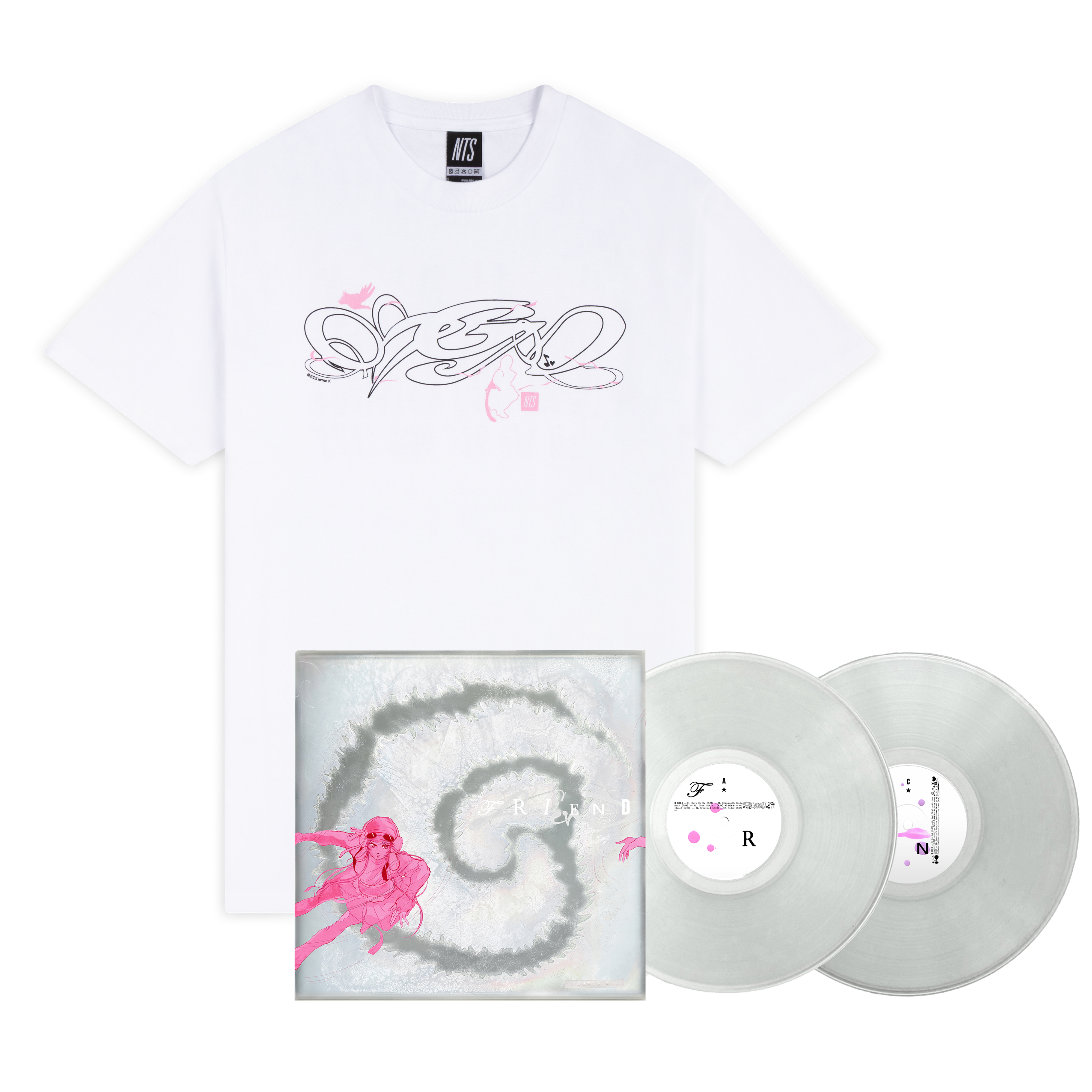 Friend By James K Transparent Vinyl + Tee Bundle