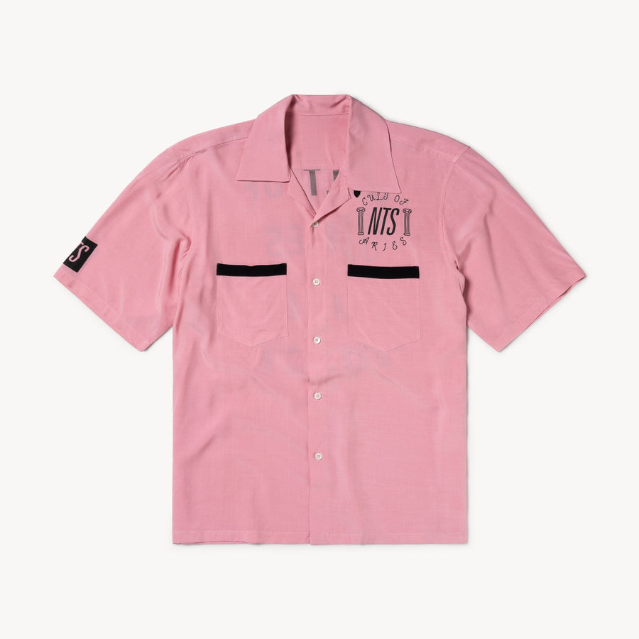 NTS x ARIES PINK BOWLING HAWAIIAN SHIRT