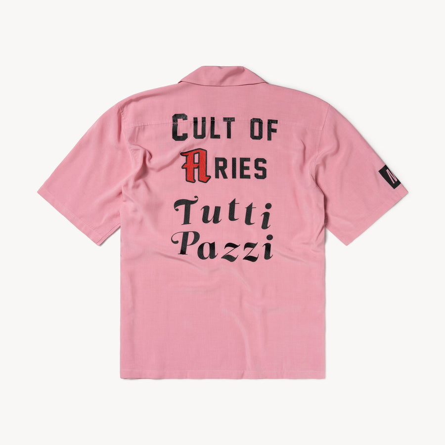 NTS x ARIES PINK BOWLING HAWAIIAN SHIRT