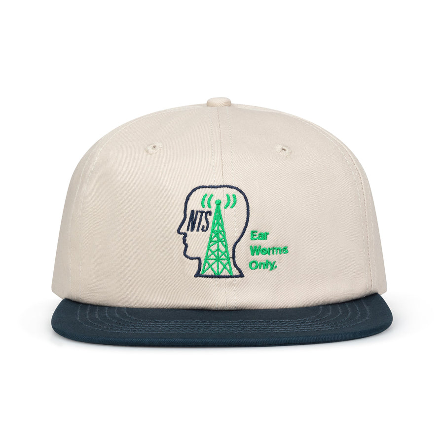 BRAIN DEAD X NTS LOGO BASEBALL CAP BEIGE