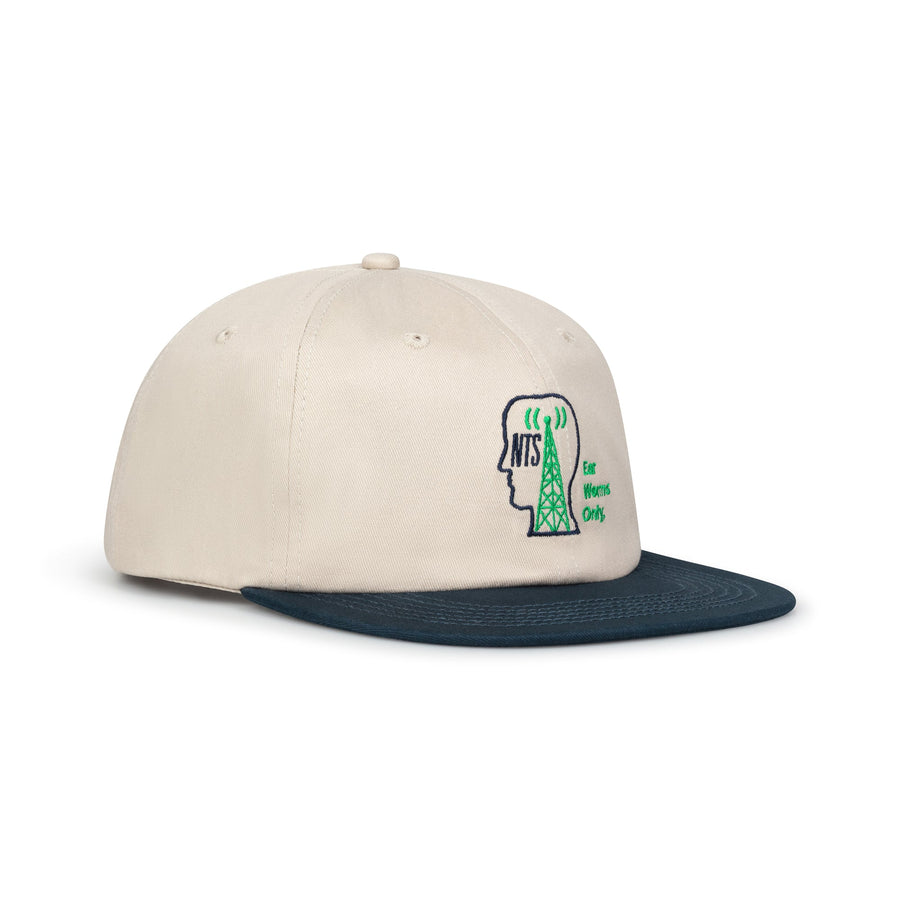 BRAIN DEAD X NTS LOGO BASEBALL CAP BEIGE