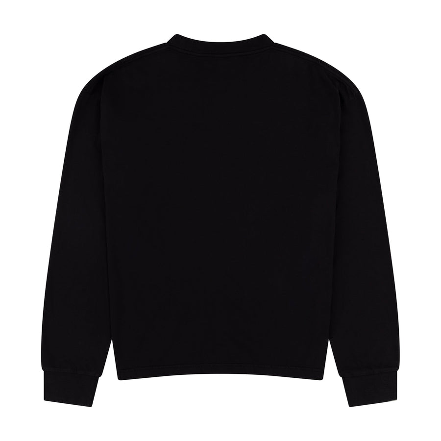 BRAIN DEAD X NTS LOGO BLACK LONGSLEEVE T-SHIRT