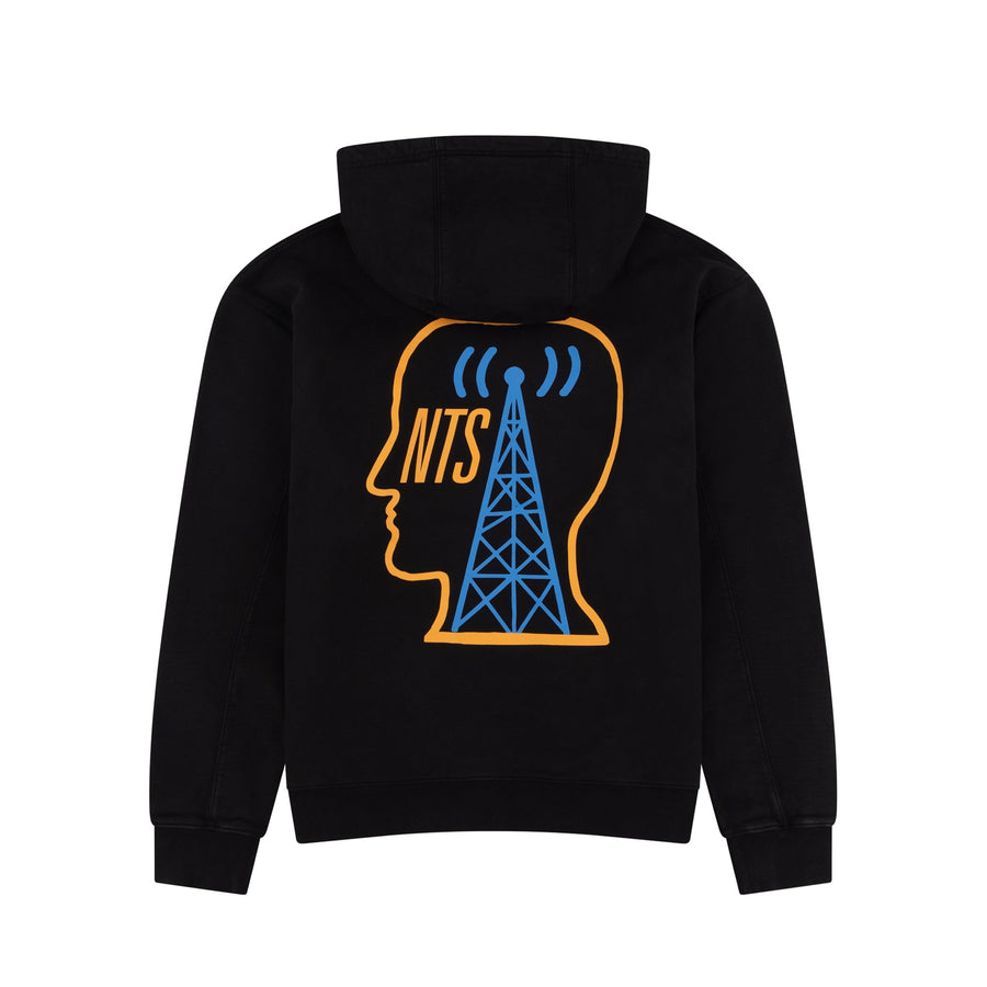 BRAIN DEAD X NTS EAR WORMS ONLY BLACK HOODIE