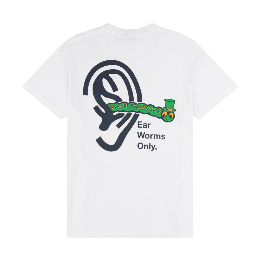 BRAIN DEAD X NTS EAR WORMS ONLY WHITE TEE