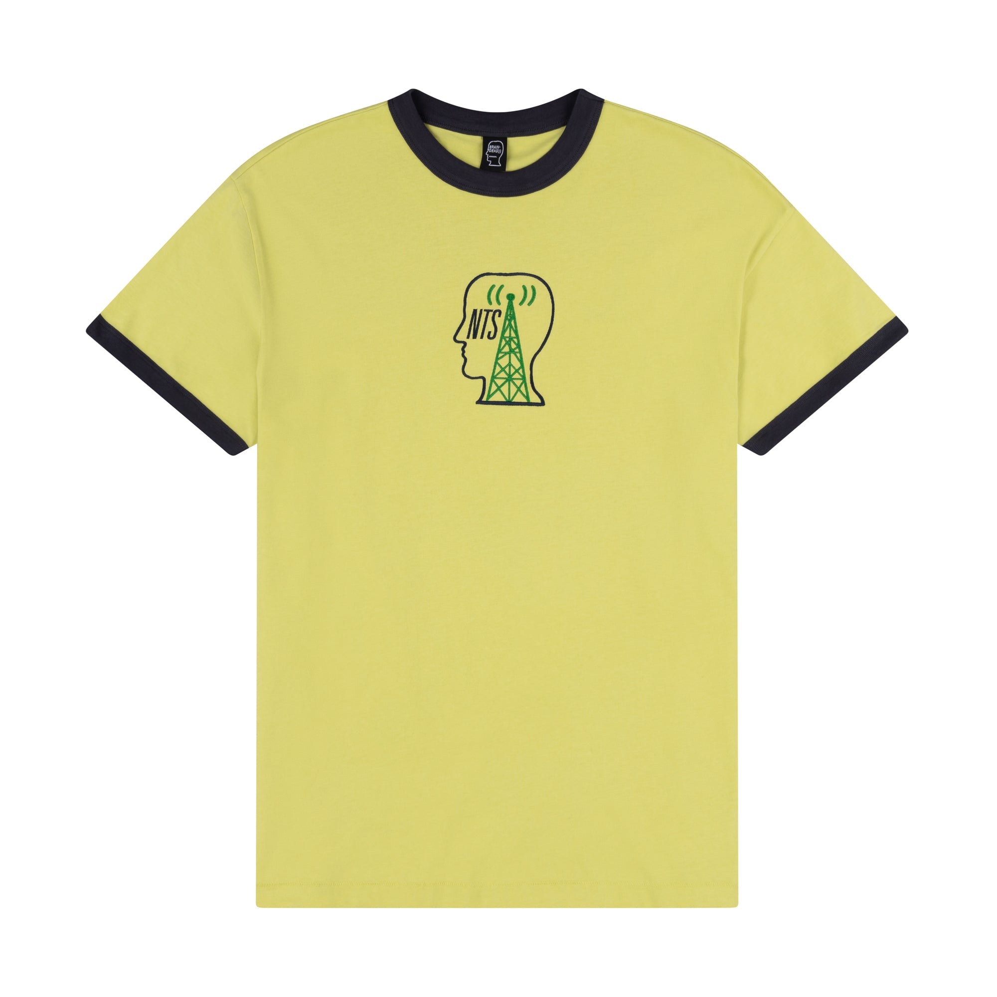 BRAIN DEAD X NTS LIGHT GREEN RINGER TEE