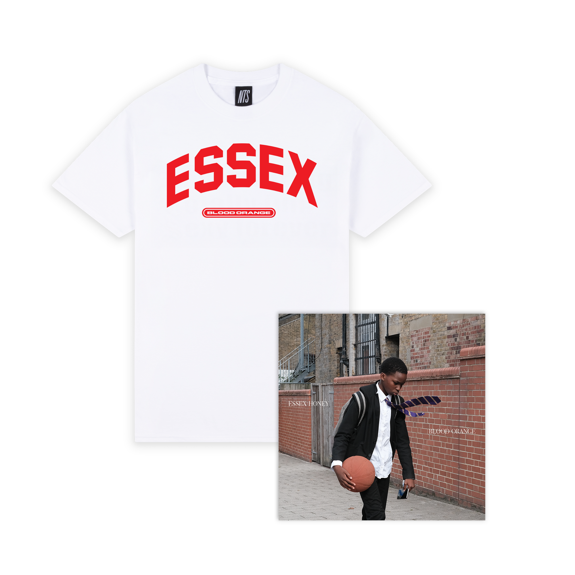 BLOOD ORANGE VINYL + WHITE TEE BUNDLE