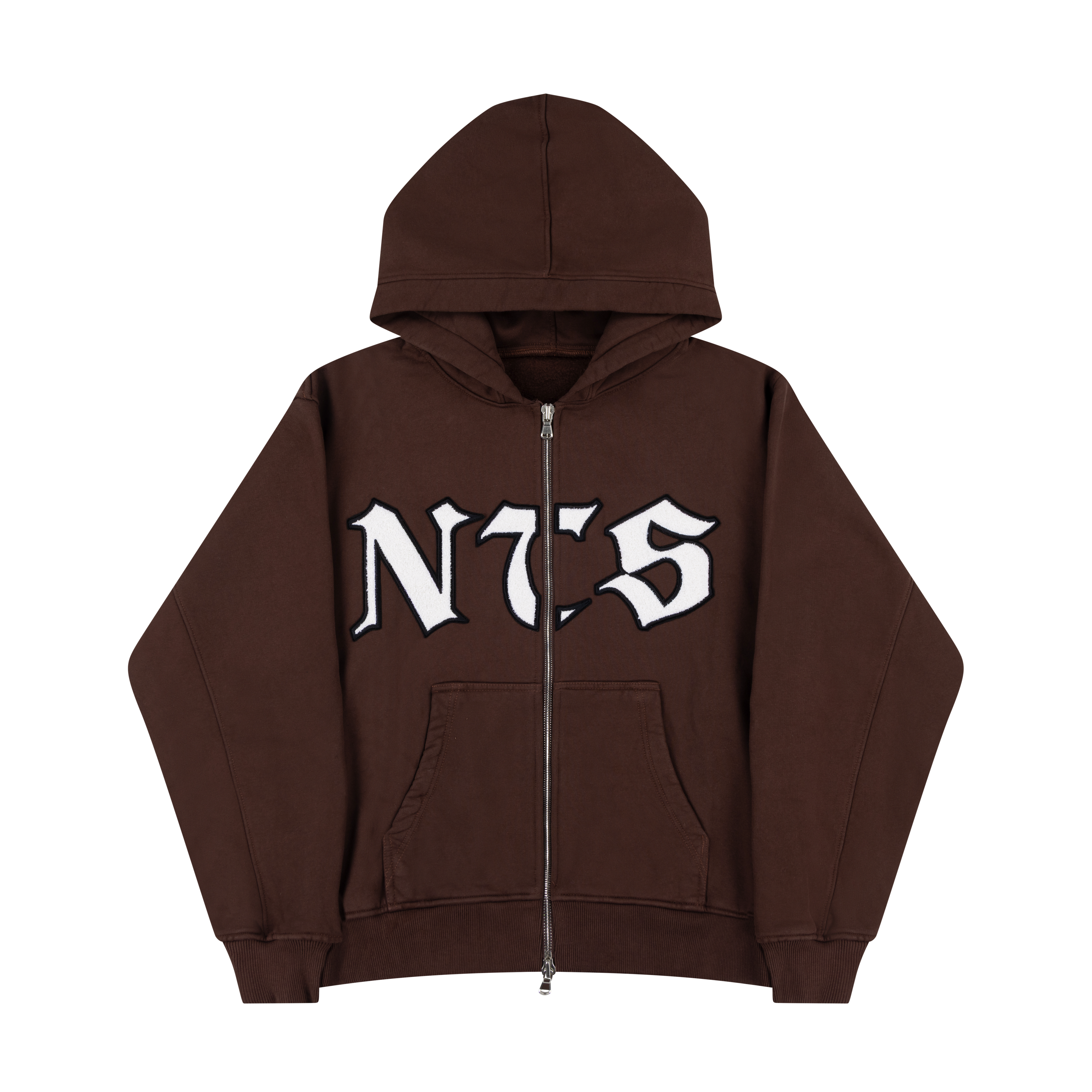 NTS RADIO - NTS Heavyweight Zipped Hoodie - Brown