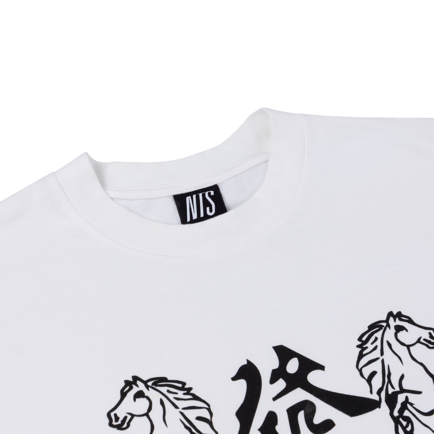 NTS RADIO - Flaming Horse Tee - White