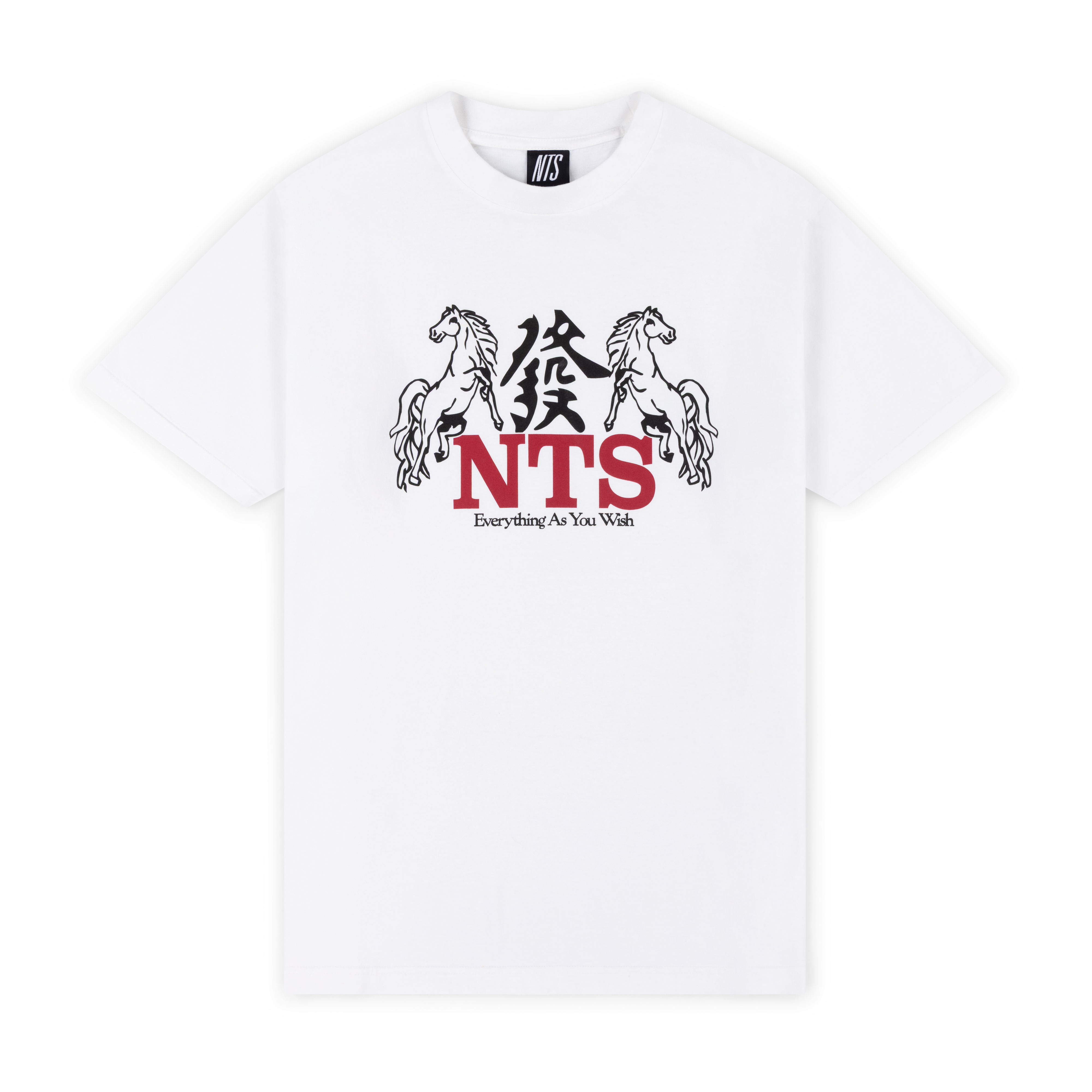 NTS RADIO - Flaming Horse Tee - White