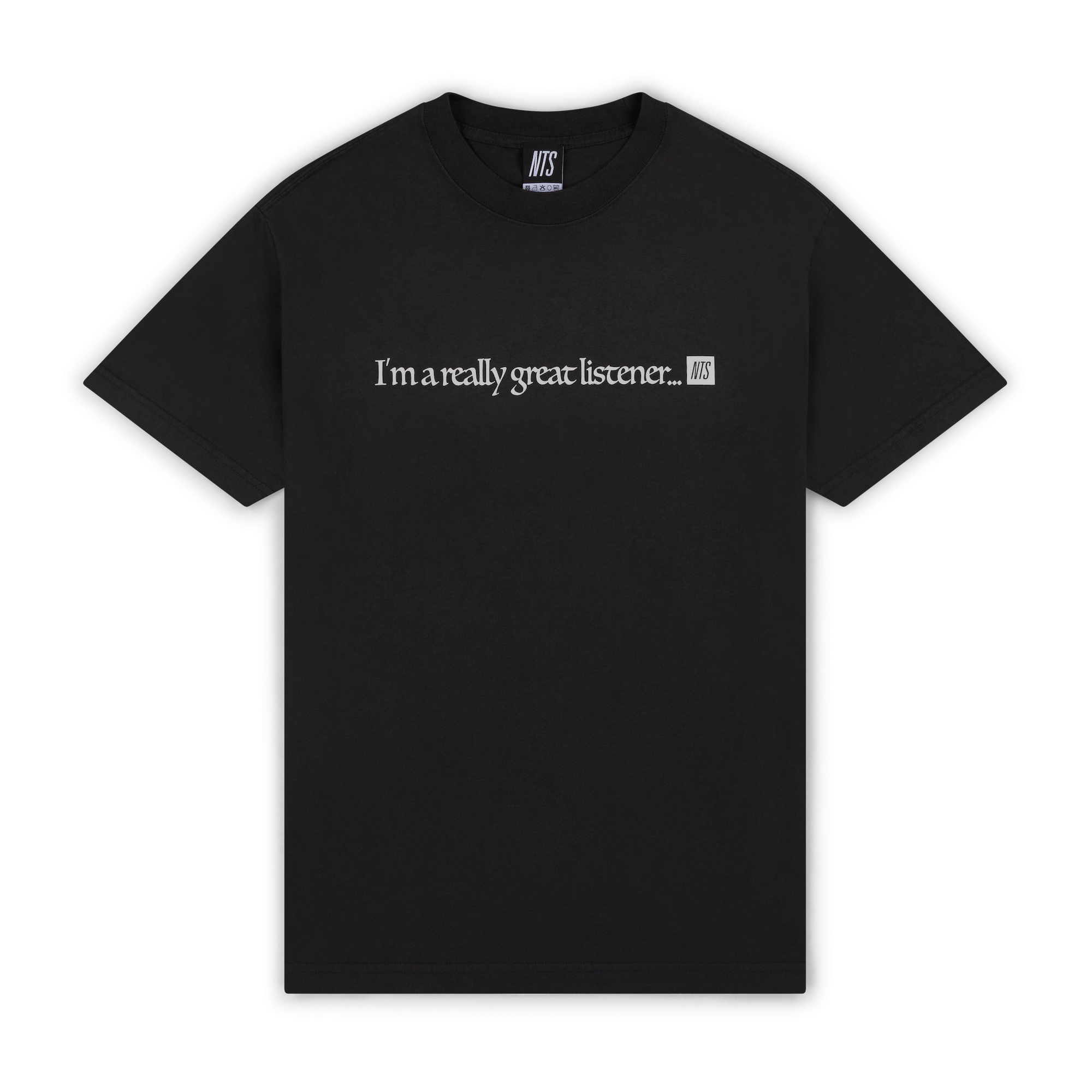 NTS RADIO - I'm A Really Great Listener Tee - Black