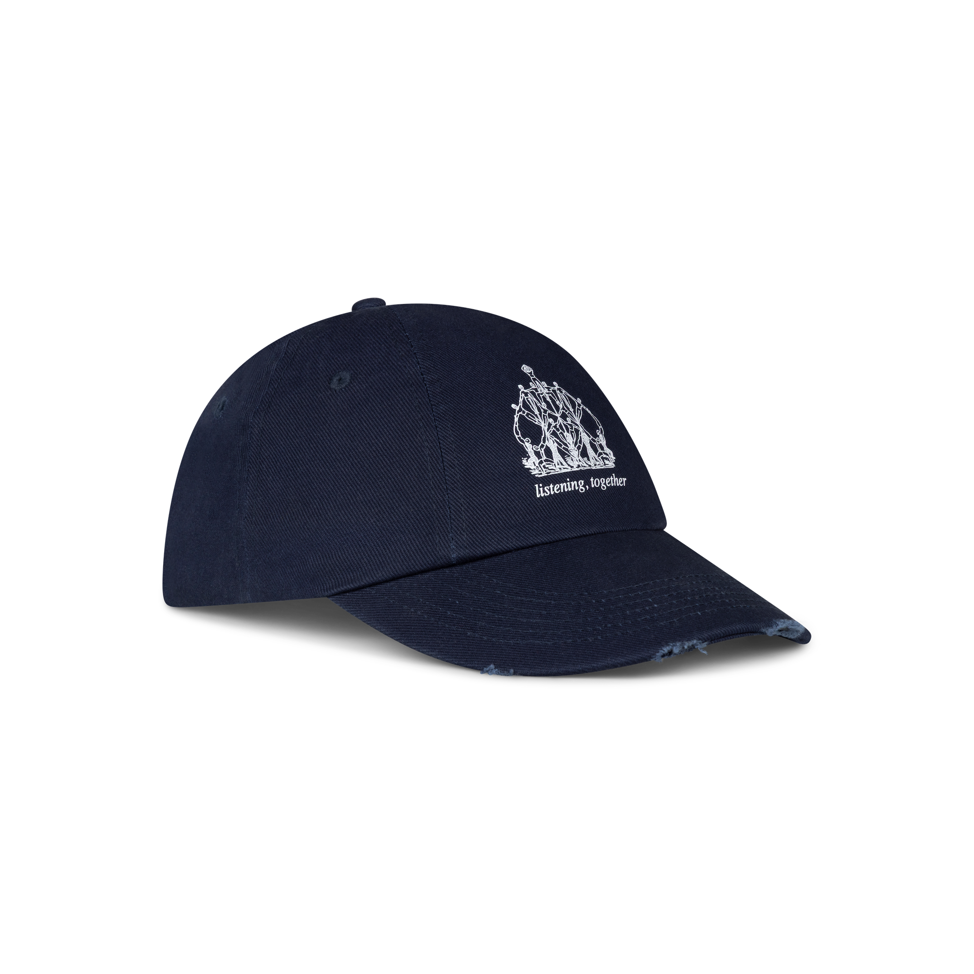 NTS RADIO - Listening, Together Distressed Cap - Navy