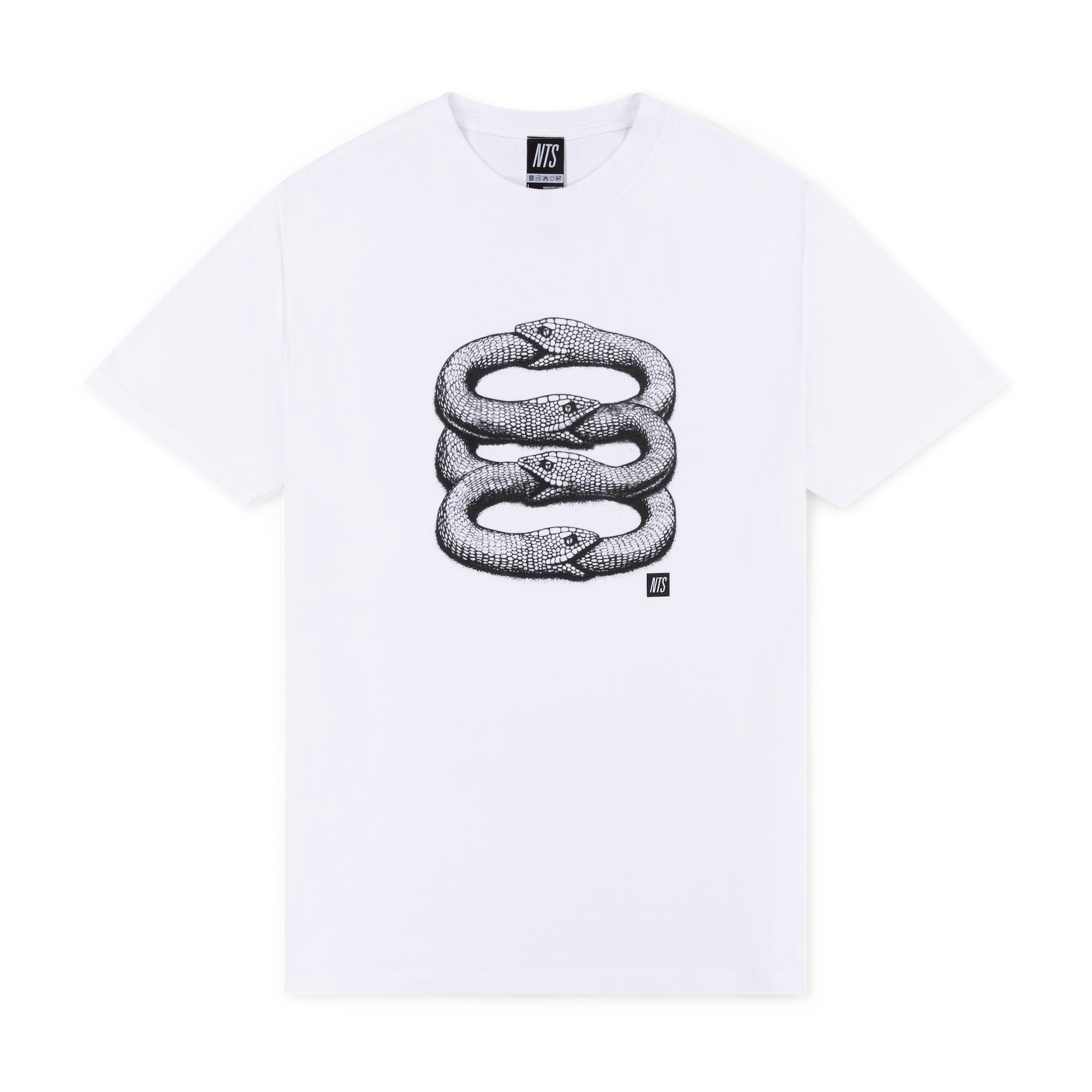NTS RADIO - Infinity Snake Tee - White