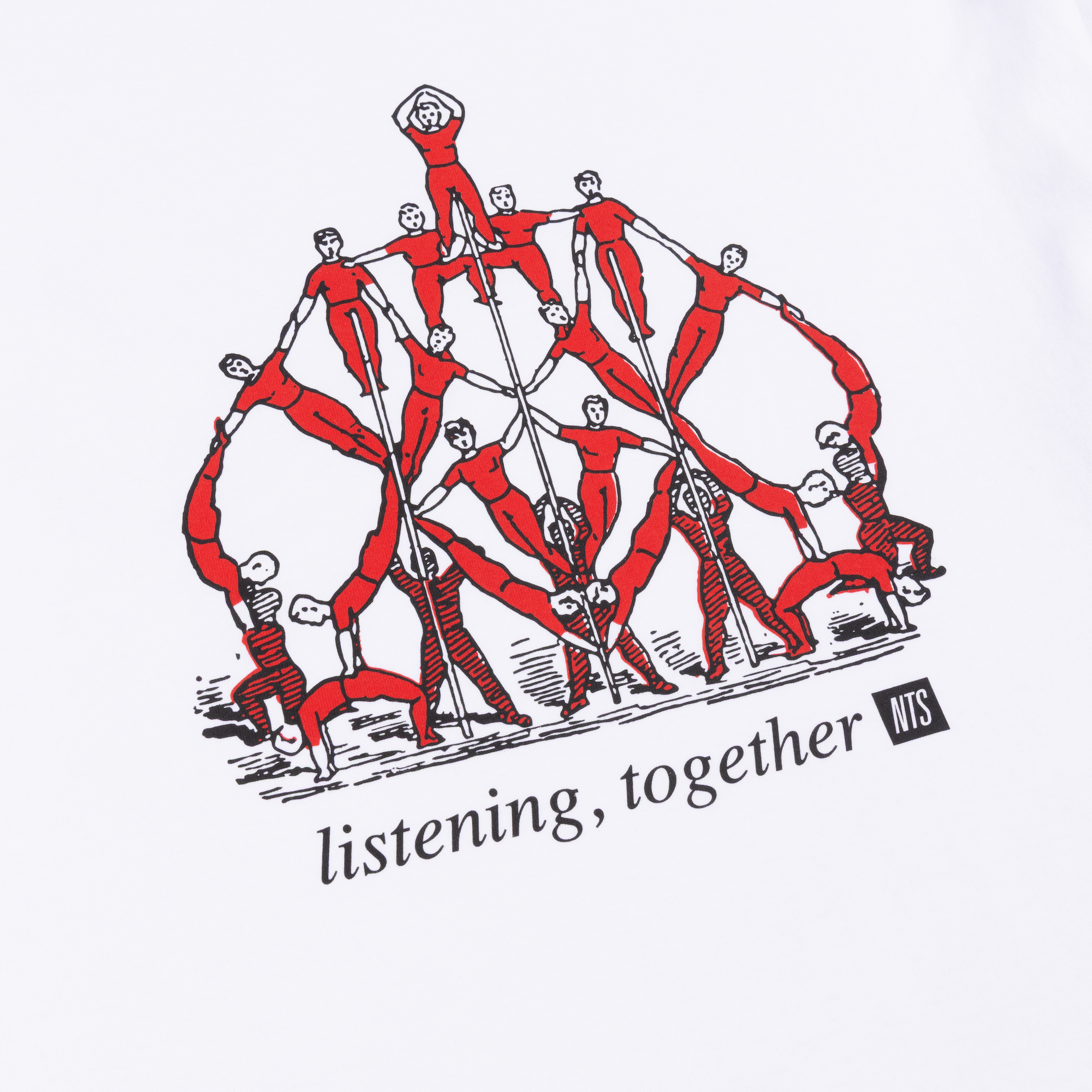 NTS RADIO - Listening, Together Tee - White