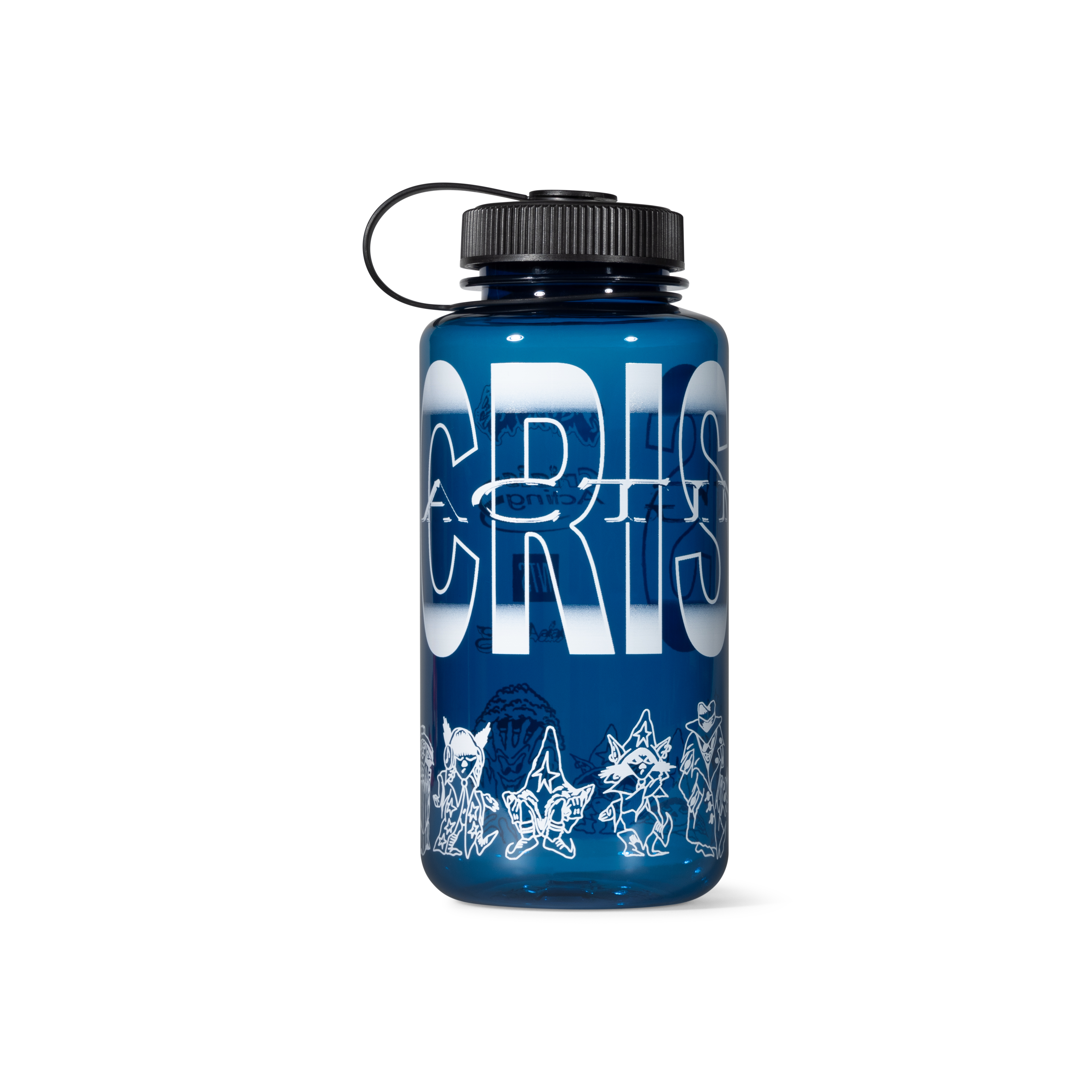 NTS RADIO - Crisis Acting x NTS Crisis Creatures Water Bottle - Blue