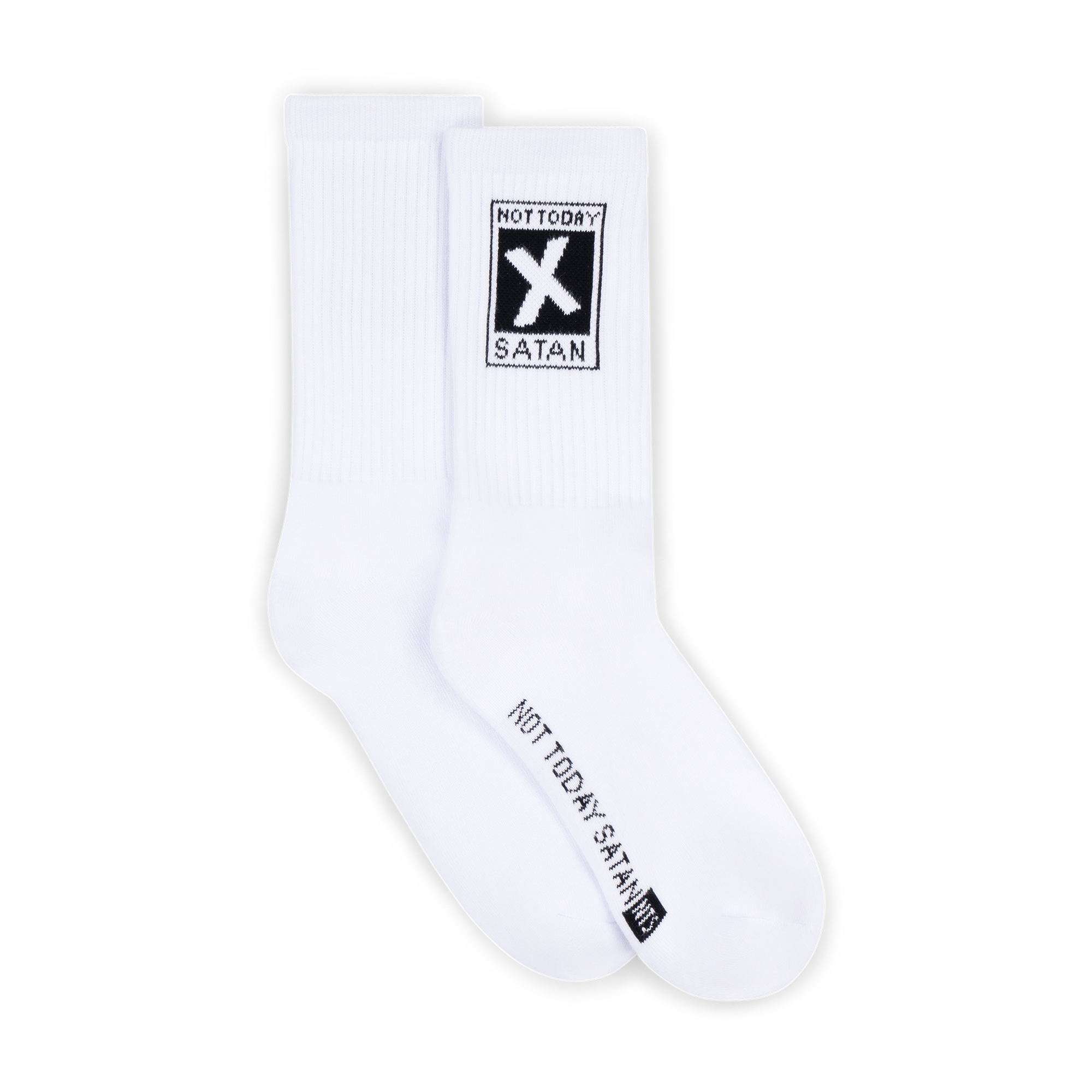 NTS RADIO - Not Today Satan Socks - White