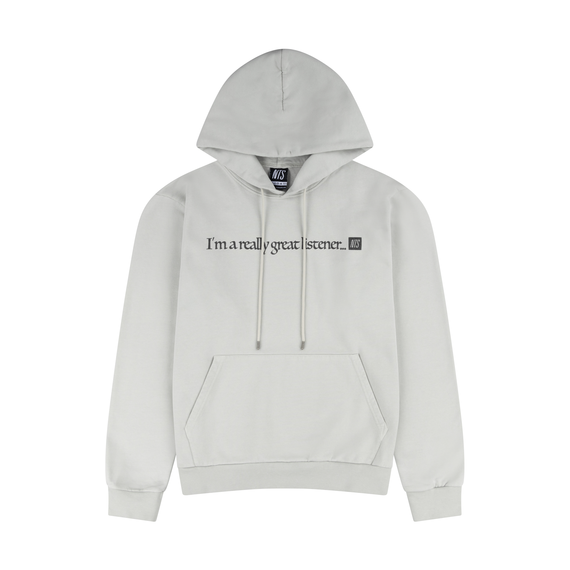 NTS RADIO - I'm A Really Great Listener Hoodie - Vintage Grey