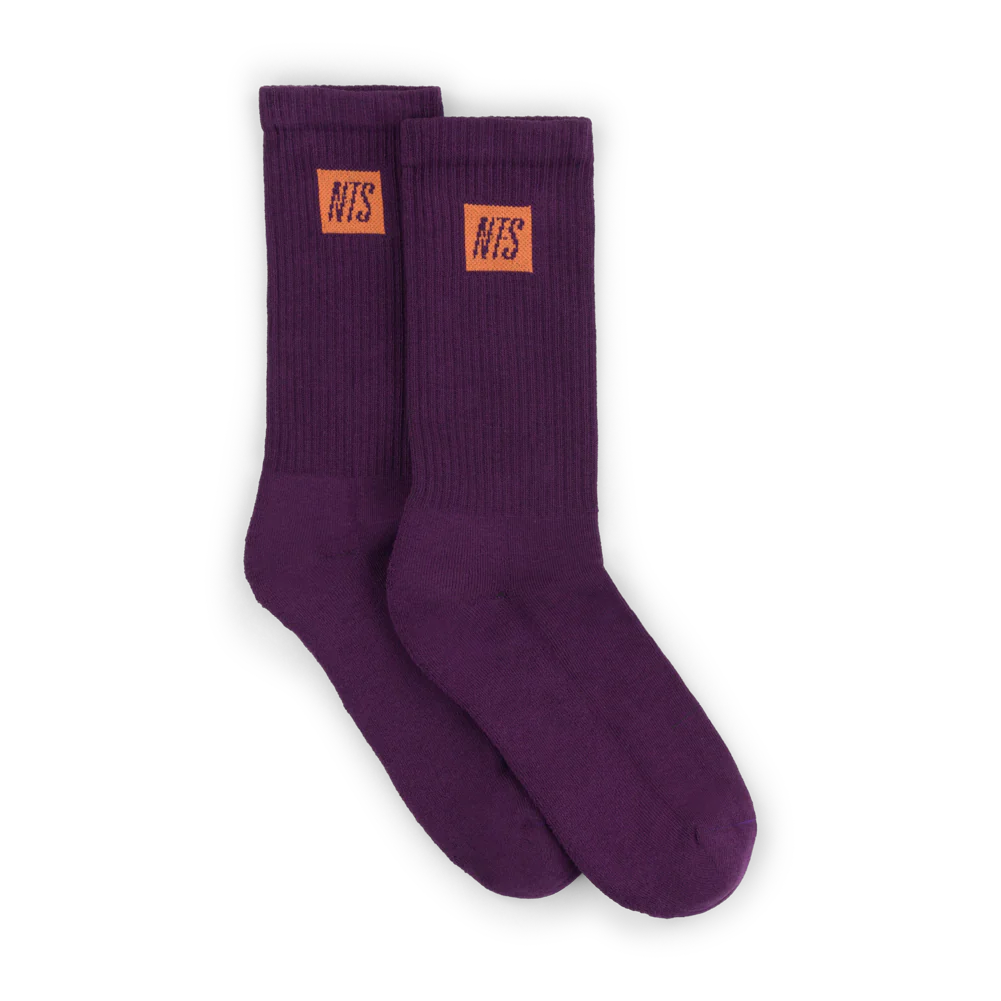 NTS RADIO - Icon Socks - Burgundy