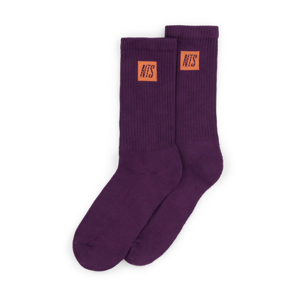 NTS RADIO - Icon Socks - Burgundy