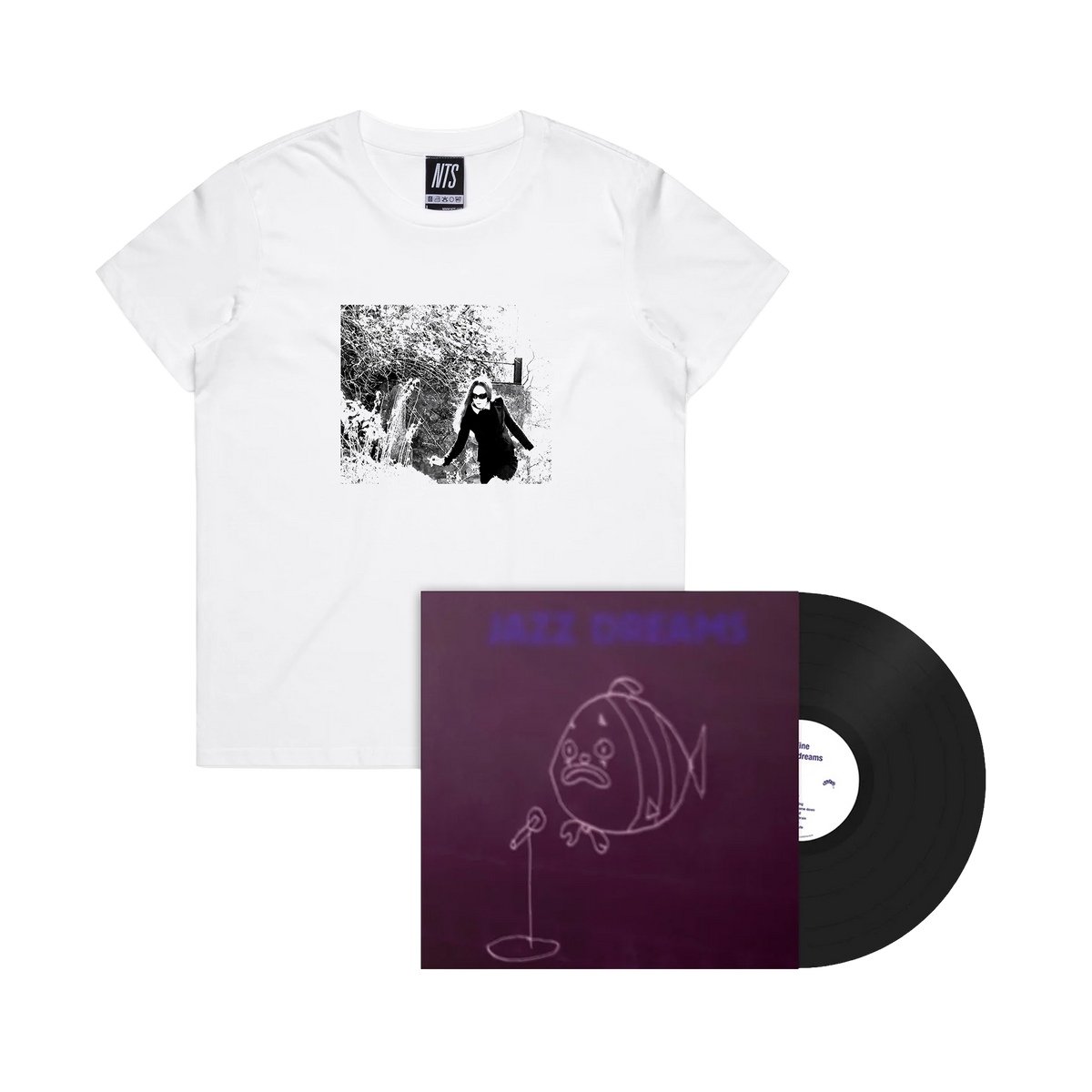 Fine x NTS Tee - White + 'Jazz Dreams' Vinyl