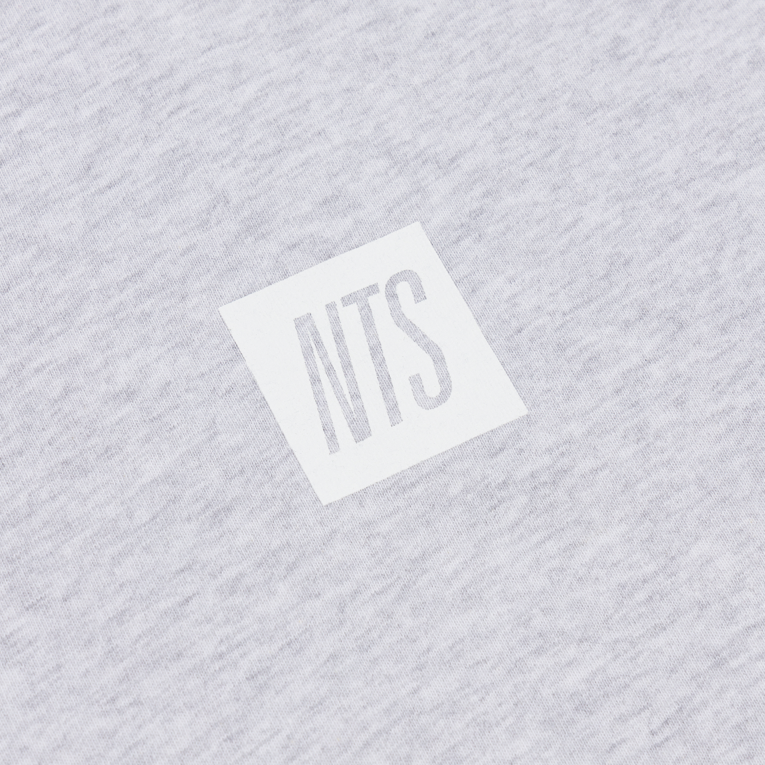 NTS RADIO - Icon Longsleeve - White on Grey Marl