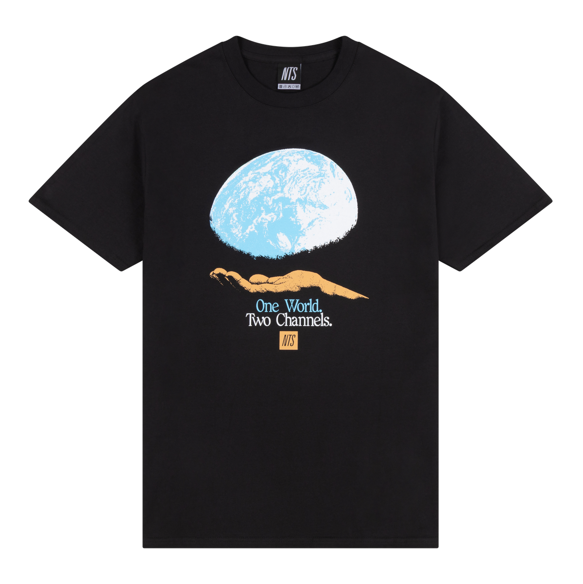 NTS RADIO - One World Two Channels Tee - Black