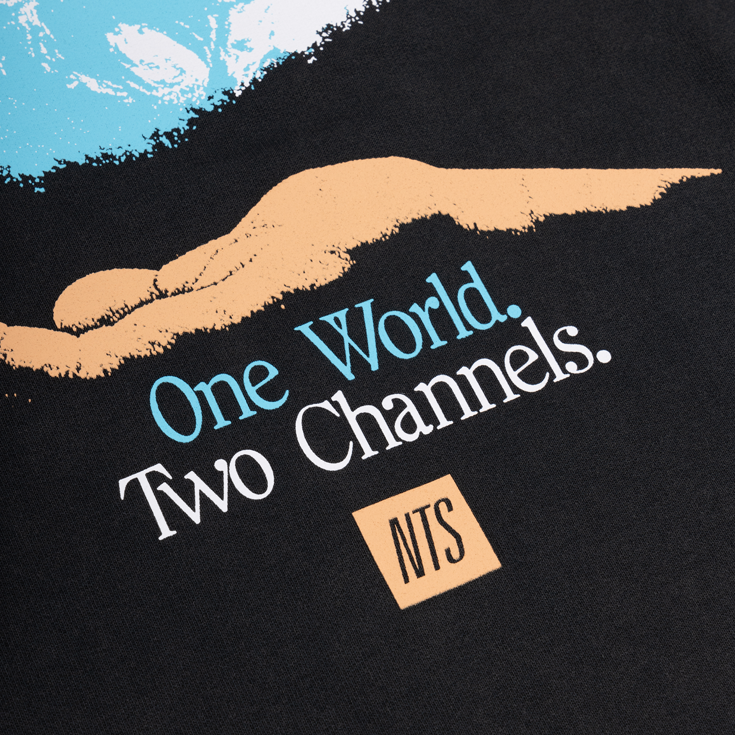 NTS RADIO - One World Two Channels Sweatshirt - Vintage Black