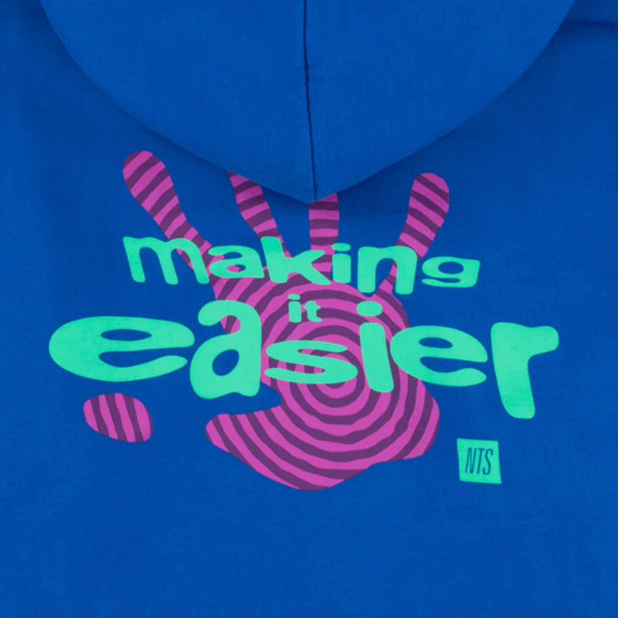 NTS RADIO - Easier Hand Hoodie - Royal Blue